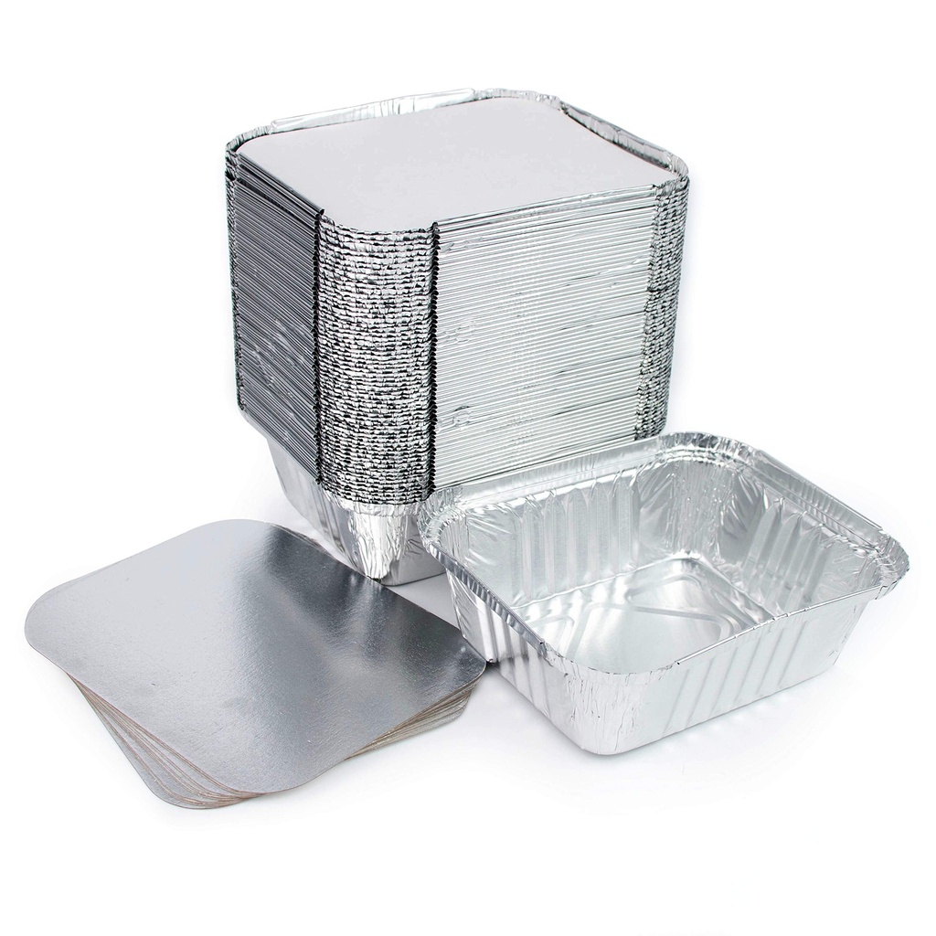 Barquettes aluminium 1 L avec couvercle - lot 100